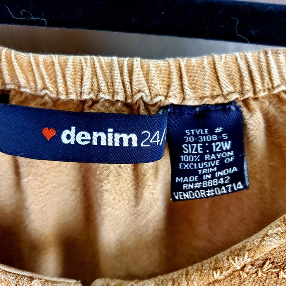 Boho distressed gold tunic - Picture 4 of 4